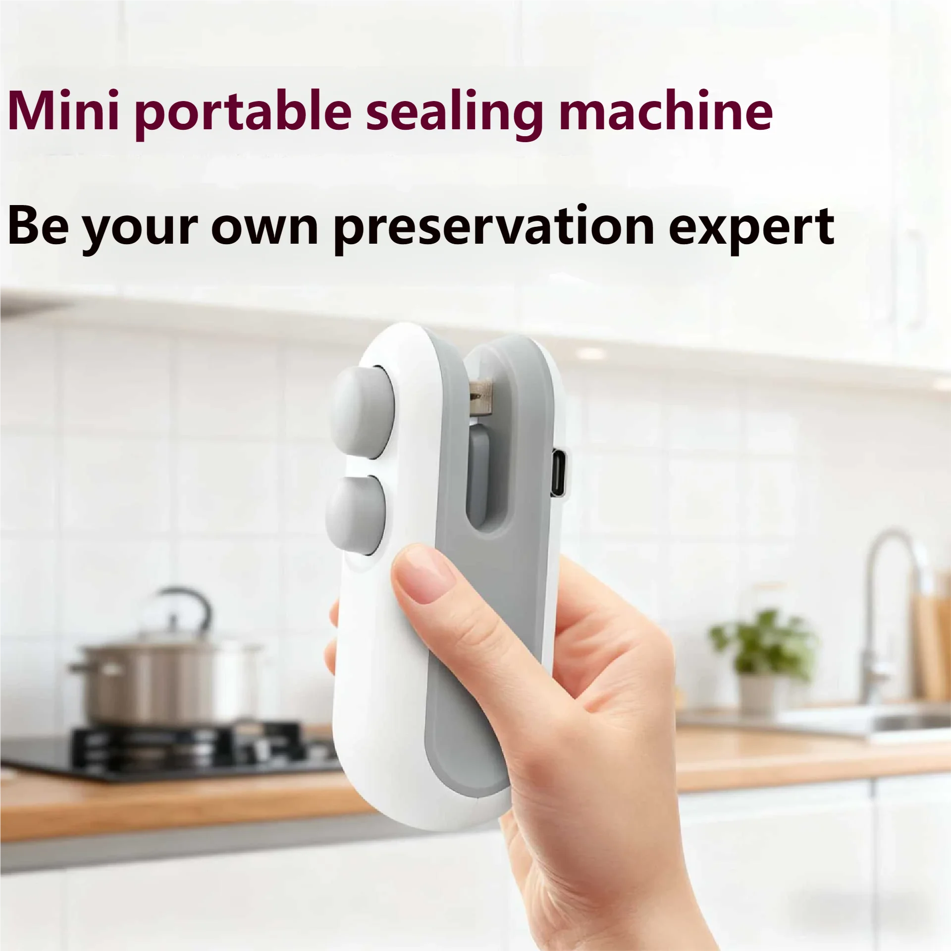 2 in 1 Mini bag sealer USB Rechargable