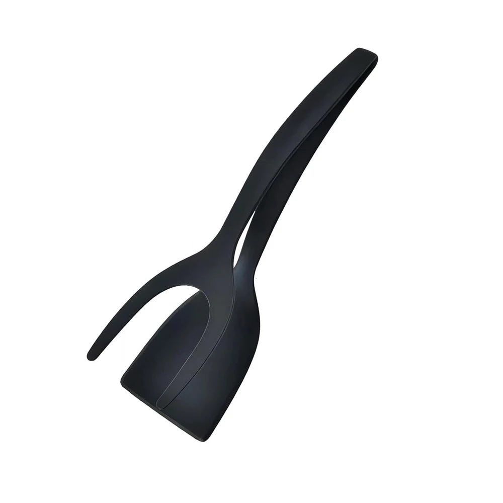 2 in 1 Grip Flip Spatula Tongs Egg Flipper Spatula Nylon Non Stick Coating Pancake Fish French Toast Omelet Making Tool